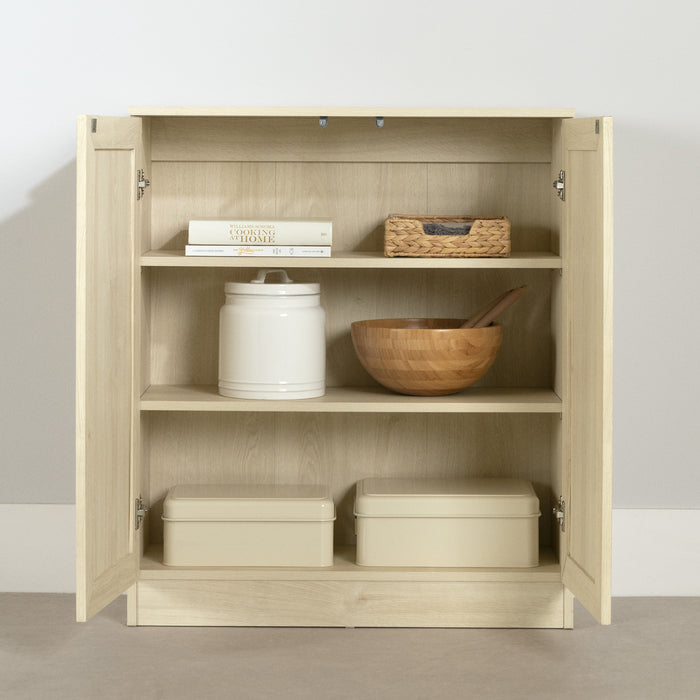Arum 2-door Accent Cabinets With Shelves - Bleached Oak 