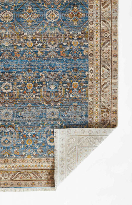 Gianna Traditional 8'0\" x 10'0\" Area Rug in Blue Indoor Area Rug