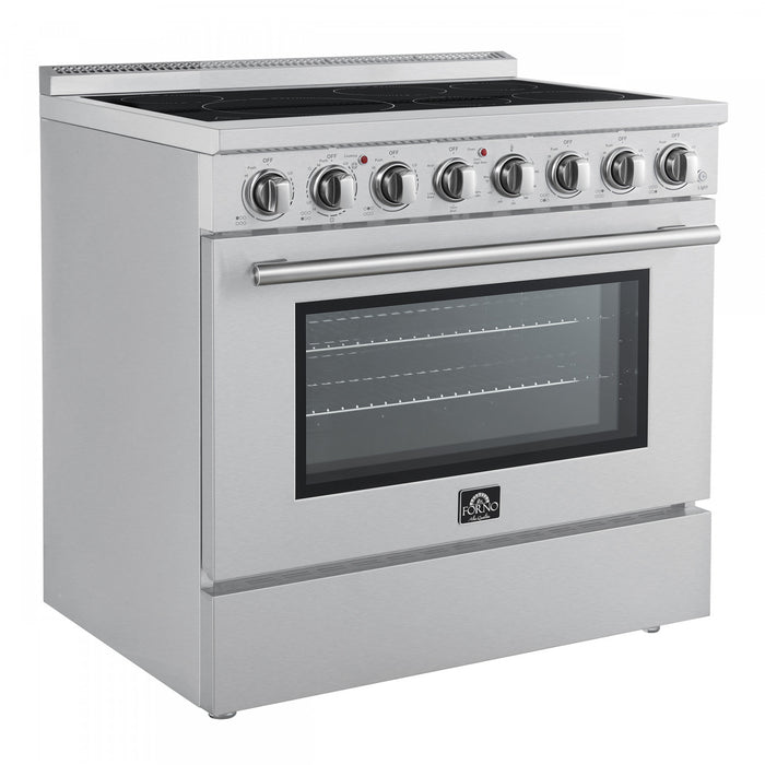 Forno Paolo 36 Inch Freestanding Electric Range, Stainless Steel, 5.44 cu.ft.- FFSEL6011-36
