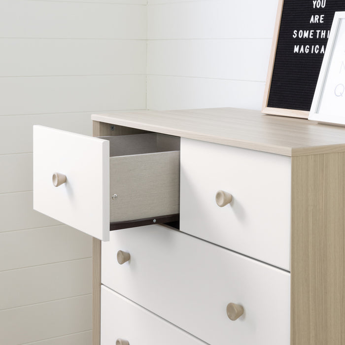 Yodi 5-Drawer Chest Storage Unit - Soft Elm White