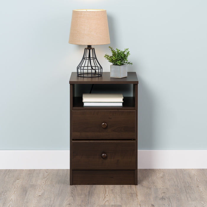 Astrid 2-Drawer Nightstand - Espresso