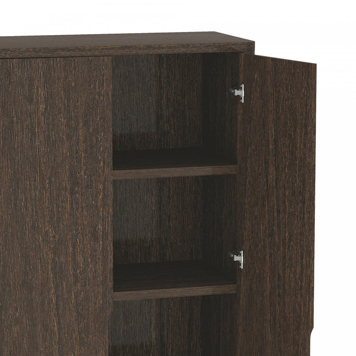 Rivington Modern 38\" Bookcase Cabinet in Walnut