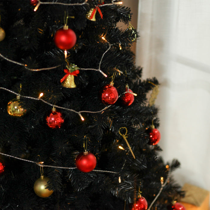 Homcom 7ft Artificial Christmas Tree With 1346 Branch Tips, Black