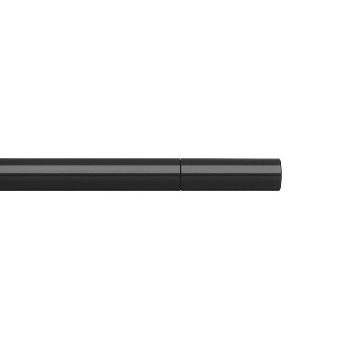 Umbra Zen Matte Black Expandable 1\" Curtain Rod - 32\"-64\" 