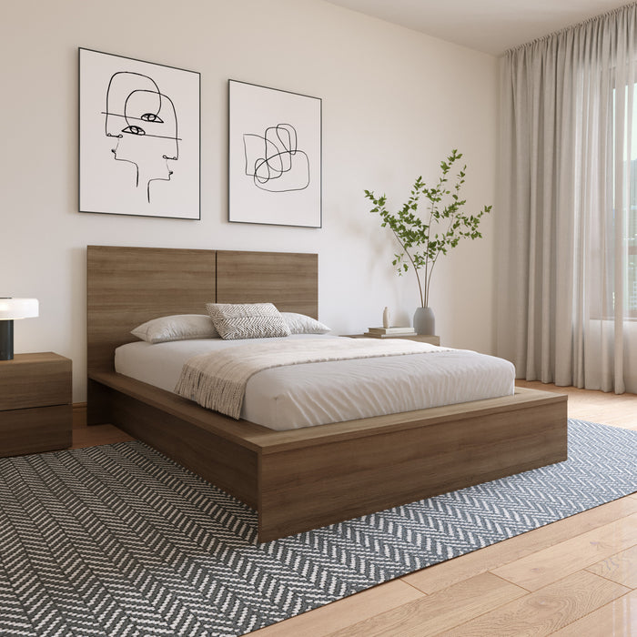 Nordika James Full Headboard - Brown Oak