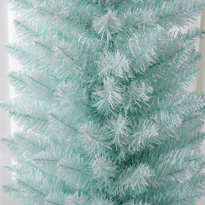 Homcom Slim Artificial Christmas Tree, Pencil Xmas Tree, Gradient Blue