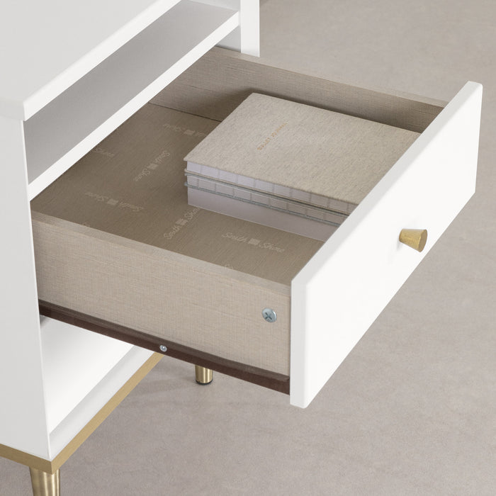 Dylane 2-Drawer Nightstand - Pure White
