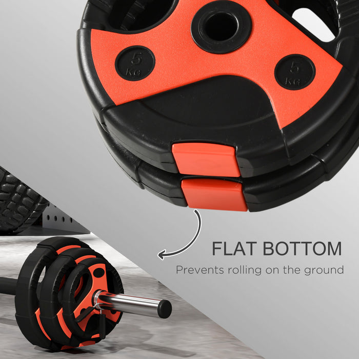 Soozier 44lbs Adjustable Barbell Weight Set for Home Gym Exercise