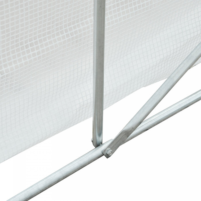 Outsunny 11.5' X 10' X 6.5' Portable Walk-in Tunnel Greenhouse, Garden Plant Growing Warm House, Outdoor Seed Flower Vegetable Growth Tent, White