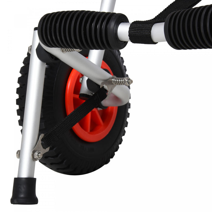 Soozier Kayak Cart Dolly With Flat-free Wheels And Aluminum Frame, Silver