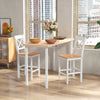 HOMCOM Counter Height Bar Stools Set of 2 with Cross Back and Footrest