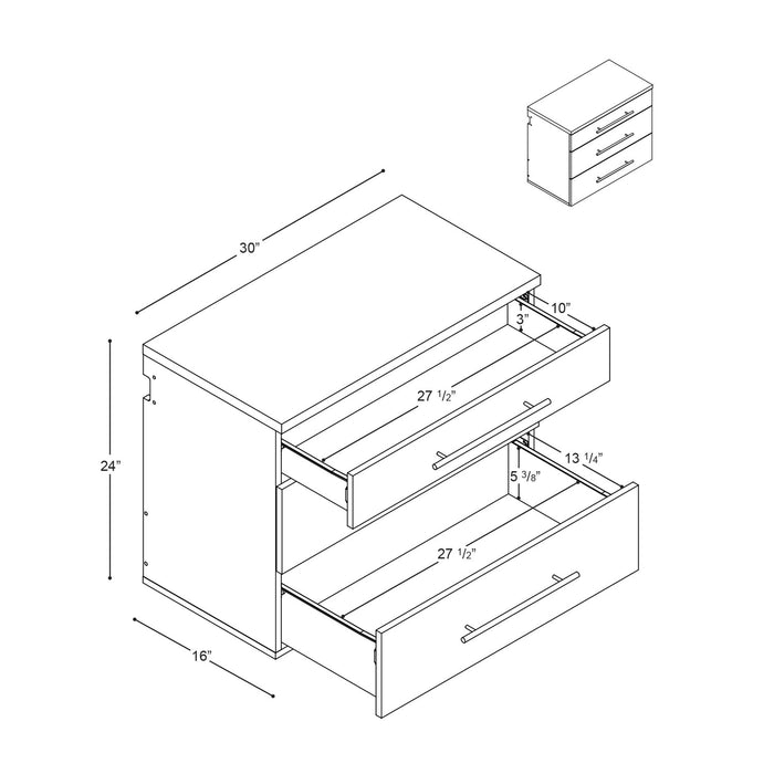 Hangups 3-Drawer Base Storage Cabinet - Black