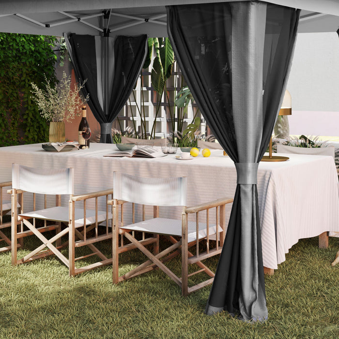 Outsunny 11.7' X 11.7' Pop Up Canopy Tent With Sand Bags, Upf50+