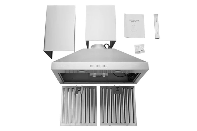 Hauslane 30\" Wall Mount Stainless Steel Range Hood - WM-530SS-30P