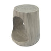 Elio 16.75" Rustic Hollow Tree-Stump MGO Accent Table, Pet-Friendly Indoor Side Table, Grey | Table d'appoint rustique Elio 16,75 pouces en MGO creuse, style souche et design animalier interieur, gris