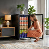 HOMCOM 160 Can Beverage Fridge 4.52 Cu.Ft. Beer Fridge for Soda Drink Wine
