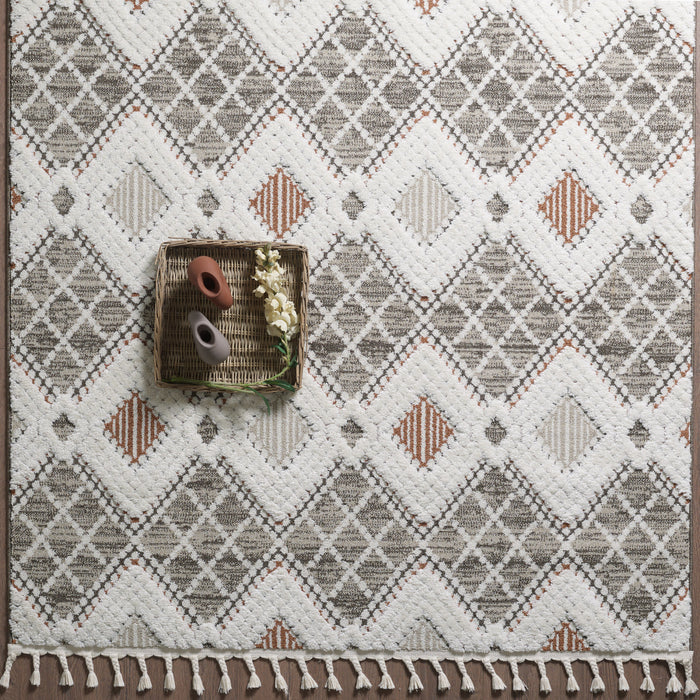 Quinto Twinkle Orange Shag Area Rug - 6'3\" x 9'