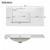 Derek 36 Inch Modern Bathroom Vanity with Ceramic Sink & Multi Storage, Grey | Meuble de salle de bain moderne Derek 36 pouces avec lavabo ceramique et rangement multiple, gris