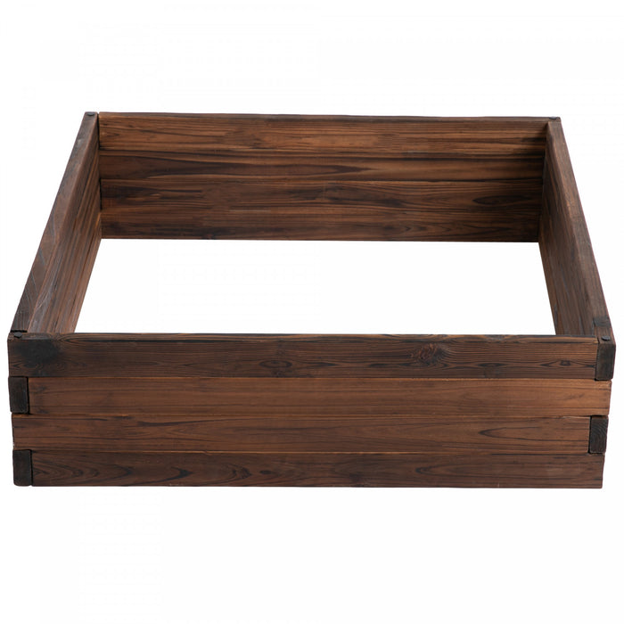 Outsunny Garden Raised Bed Wooden Planter Box Outdoor Grow Containers For Outdoor Patio Plant Flower Vegetable