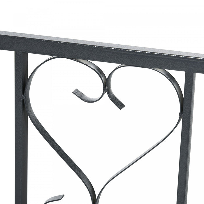 Outsunny 6.7 Ft Steel Garden Arch With Gate Outdoor Courtyard Lawn Backyard