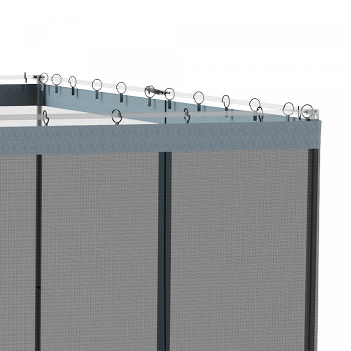 Outsunny Replacement Mosquito Netting For Gazebo 10' X 10' Screen Walls For Canopy With Zippers For Parties And Outdoor Activities, Dark Grey