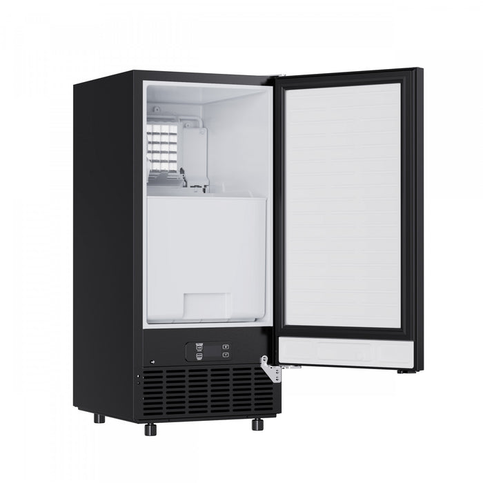 Forno Cristallo 15 Inch Freestanding/Undercounter Ice maker, 79.4 lbs, Black- FIMBI7313-15BLK Ice Maker