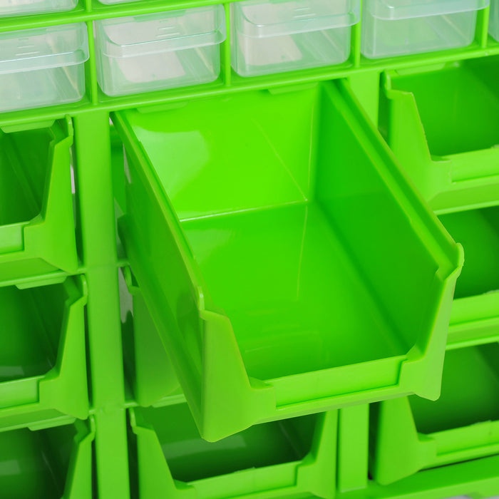 Durhand 39 Drawer Plastic Parts Storage Hardware And Craft Cabinet Green