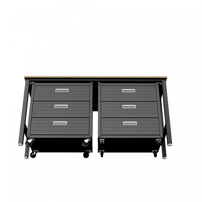 Fortress Modern 3-Piece Garage Set in Charcoal Gray Garage Storage