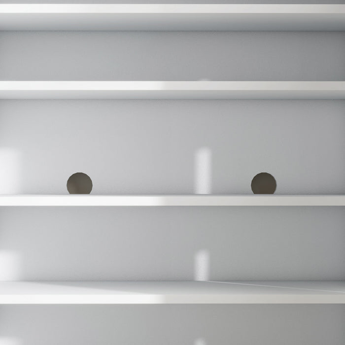 HOMCOM Modern Shoe Storage Cabinet Shoe Cabinet with Soft-Close Doors White