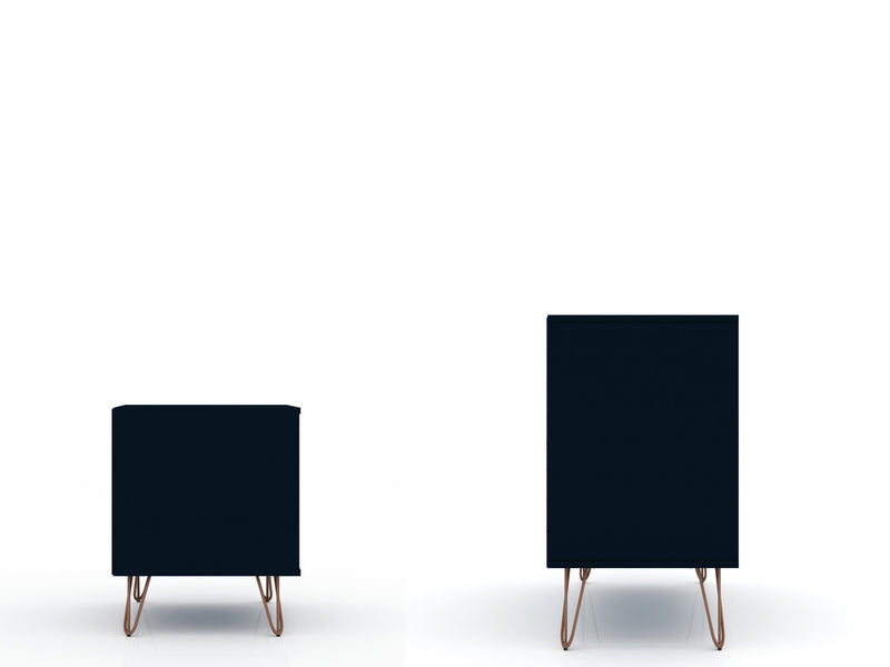 Rockefeller Mid-Century Modern 2-Piece Dresser Set in Midnight Blue