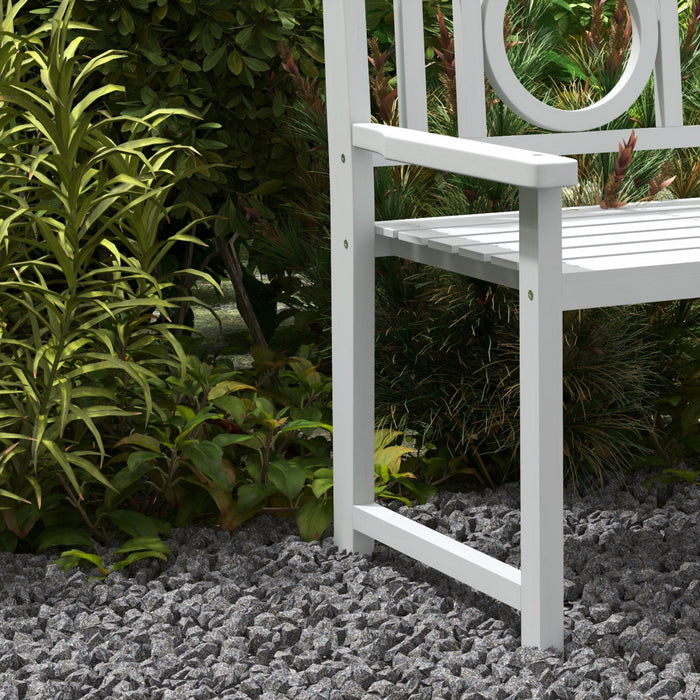 Outsunny 2-seat Wood Garden Bench Grey