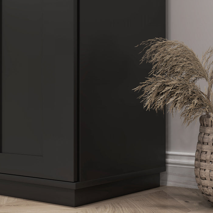 HOMCOM Modern Kitchen Pantry with Shelves, Black
