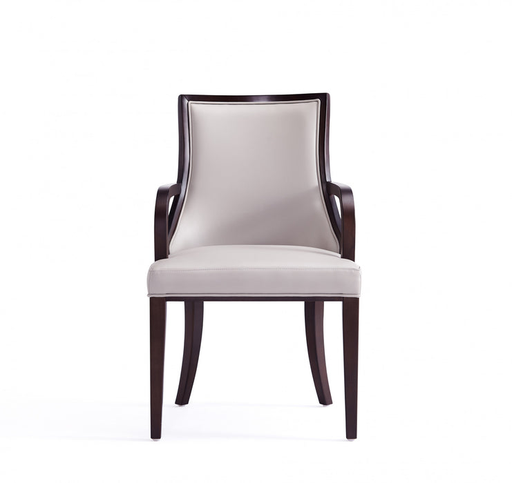 Grand Traditional 6-Piece Dining Chair Set in Light Gray