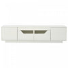 Lucas High-Gloss TV Stand with LED Lighting Storage,White | Lucas meuble TV brillant – meuble avec eclairage LED et rangement, blanc