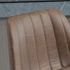 HOMCOM Set Of 2 Microfiber Retro Tub Bar Stools Metal Frame Footrest Brown