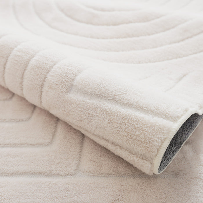 Velvet Cream Circles Washable Shag Area Rug 8'x10' Indoor Area Rug