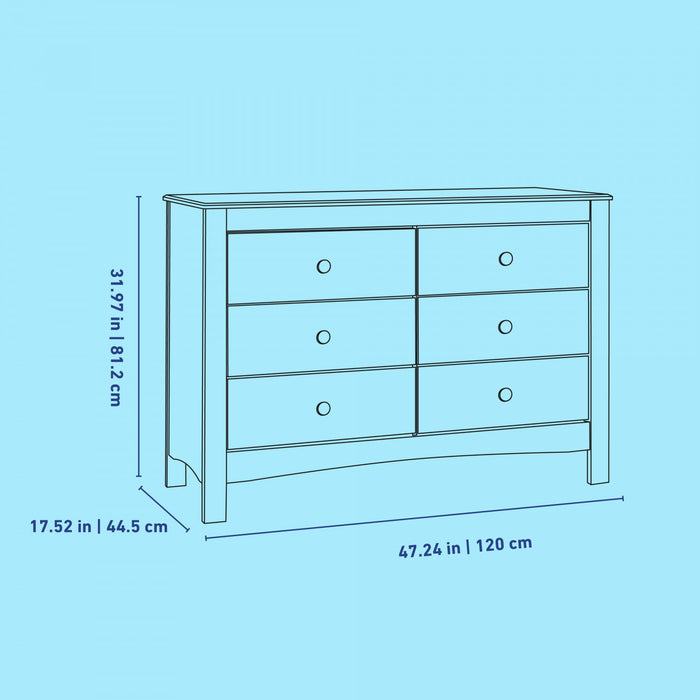 Graco Noah 6 Drawer Dresser - Driftwood