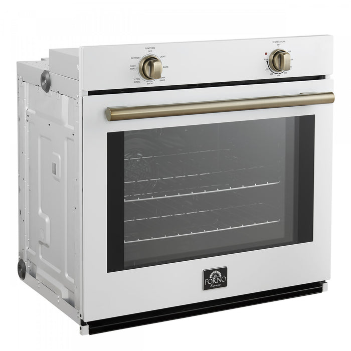 Forno Vomero 30\" Single Wall Oven in White, 5 cu.ft. Convection Oven - FBOEL1370-30WHT