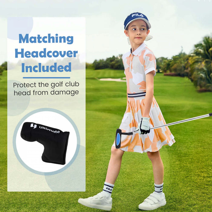 Ultimate Junior Golf Club Set For Children Includes 165cc #3 Fairway Wood & #7 Iron Blue