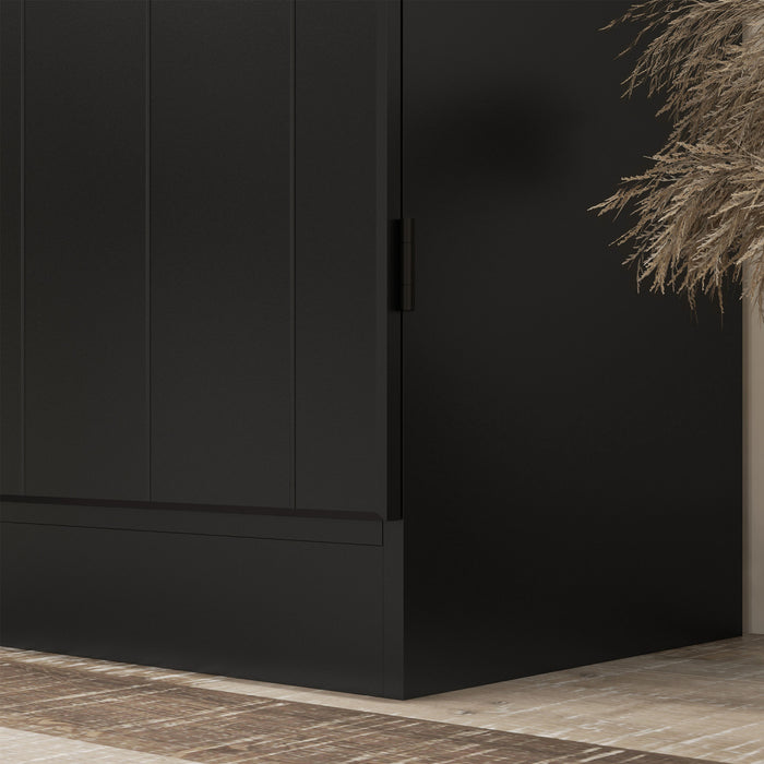 HOMCOM Kitchen Pantry Storage Cabinet, 6-tier Pantry with 4 Doors, Black