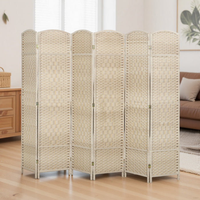 HOMCOM 6 Ft Folding Room Divider, Privacy Screen for Home Office Bedroom