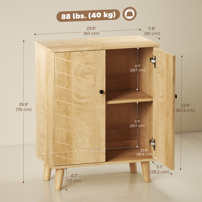 HOMCOM Storage Cabinet for Living Room Sideboard with Soft Close Doors