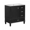 Olivia 30" Bathroom Vanity with Sink Combo and Storage Drawers,Black | Olivia meuble de salle de bain 30" avec vasque et tiroirs de rangement, noir