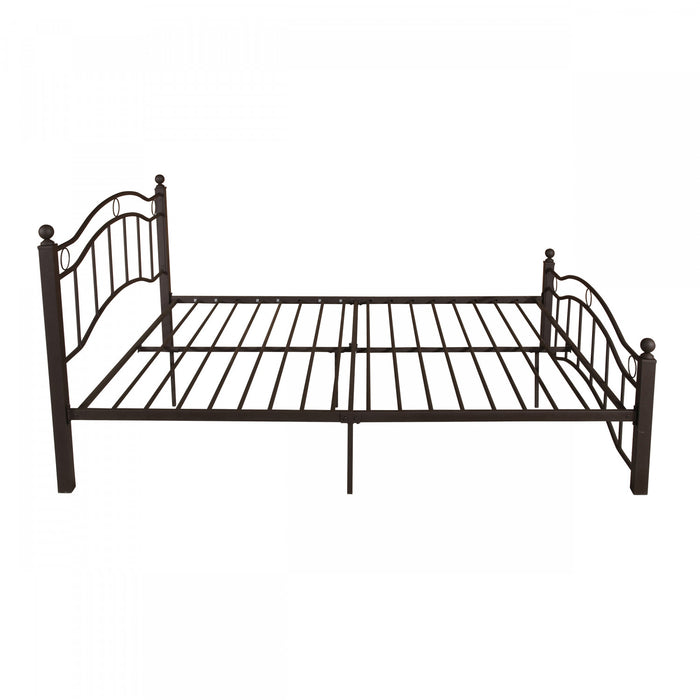 Jackson Metal Bed Frame With Underbed Storage,copper King Bed