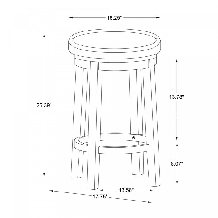 Maya Faux Leather Counter-Height Stool - Brown