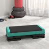Soozier Adjustable Aerobic Stepper, 3-Level with Risers 4", 6", 8" Exercise Step Platform for Home Gym Fitness Workout, 550lbs Weight Capacity, Green
