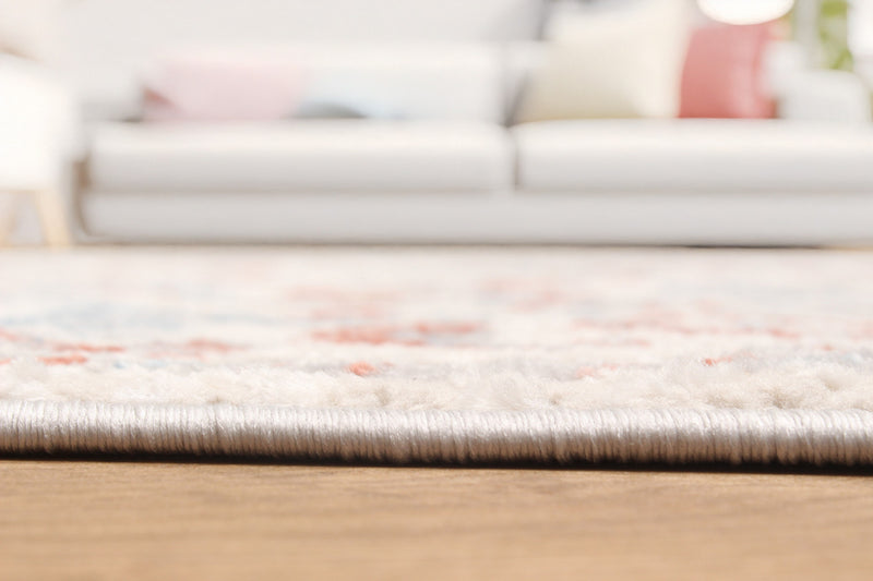 Mira Traditional 8'0\" x 10'0\" Area Rug in White Indoor Area Rug