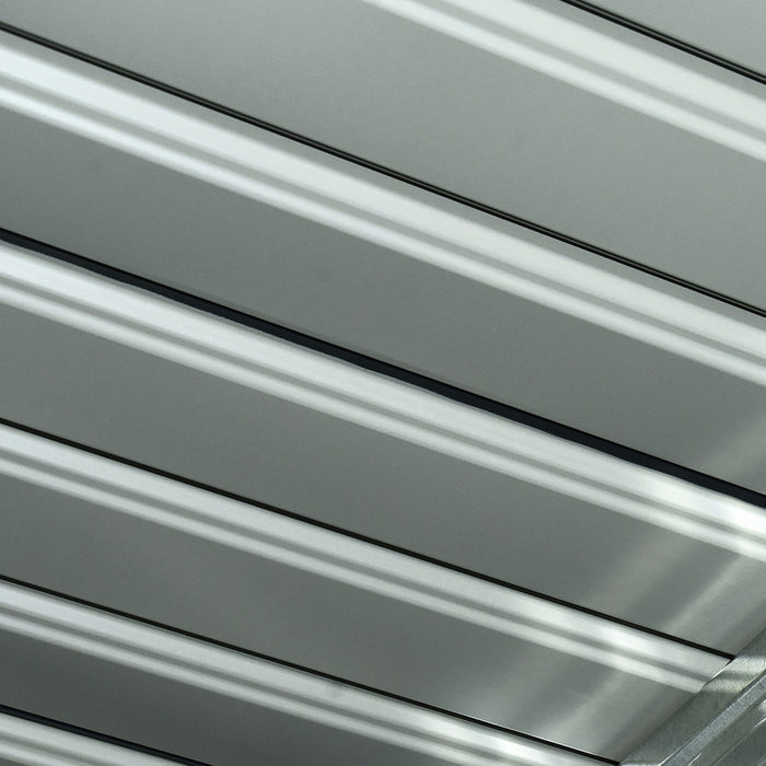 Outsunny 9' X 4' Metal Storage Shed, Garden Tool House With Floor Foundation, Double Sliding Doors, Air Vents For Backyard, Patio, Lawn, Dark Grey