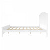 Benson Queen Size Solid Wood Platform Bed with Stylish Headboard, White | Lit plateforme Benson en bois massif format Queen avec tete de lit elegante, blanc