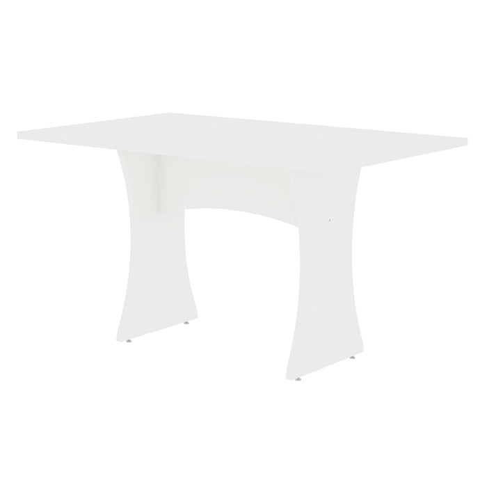 Coney Mid-Century Modern 3-Piece Dining Set in White